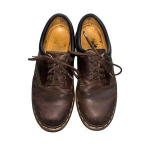 Dr Doc Martens Men’s Size 8 Brown Leather Chunky Y2K Oxfords Distressed 9 Women